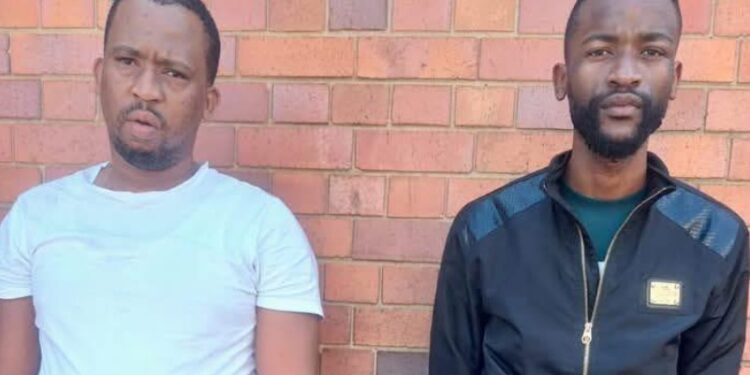 Bongani Mthimkhulu and Phila Makhanya, pictured here, are among the prime suspects in the murder of Olorato Mongale. Both were previously arrested for kidnapping and robbery and are now on the run.