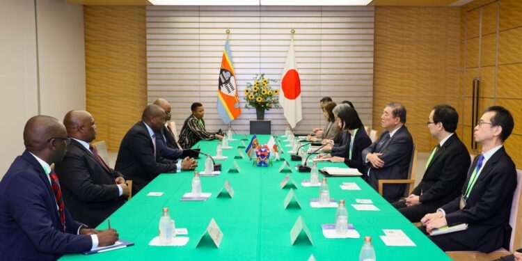 Eswatini Prime Minister Russell Mmiso Dlamini and Japanese Prime Minister Shigeru Ishiba meet with their delegates in Tokyo to discuss strengthening bilateral relations and boosting investment opportunities.