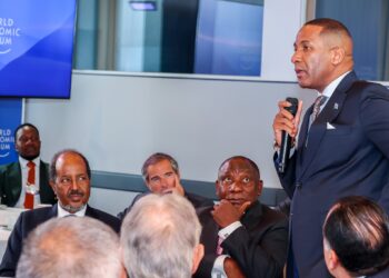 Botswana President Duma Boko at the World Economic Forum in Davos