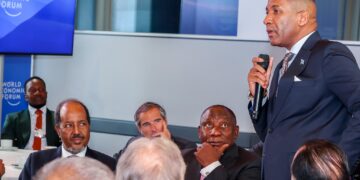 Botswana President Duma Boko at the World Economic Forum in Davos
