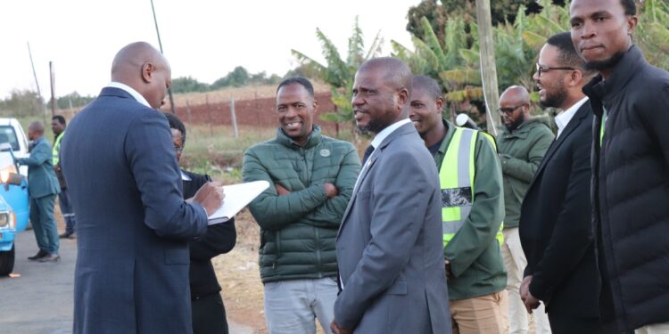 Prime Minister Russell Mmiso Dlamini inspects a foot and mouth disease checkpoint in Shiselweni during a regional tour to assess containment efforts.