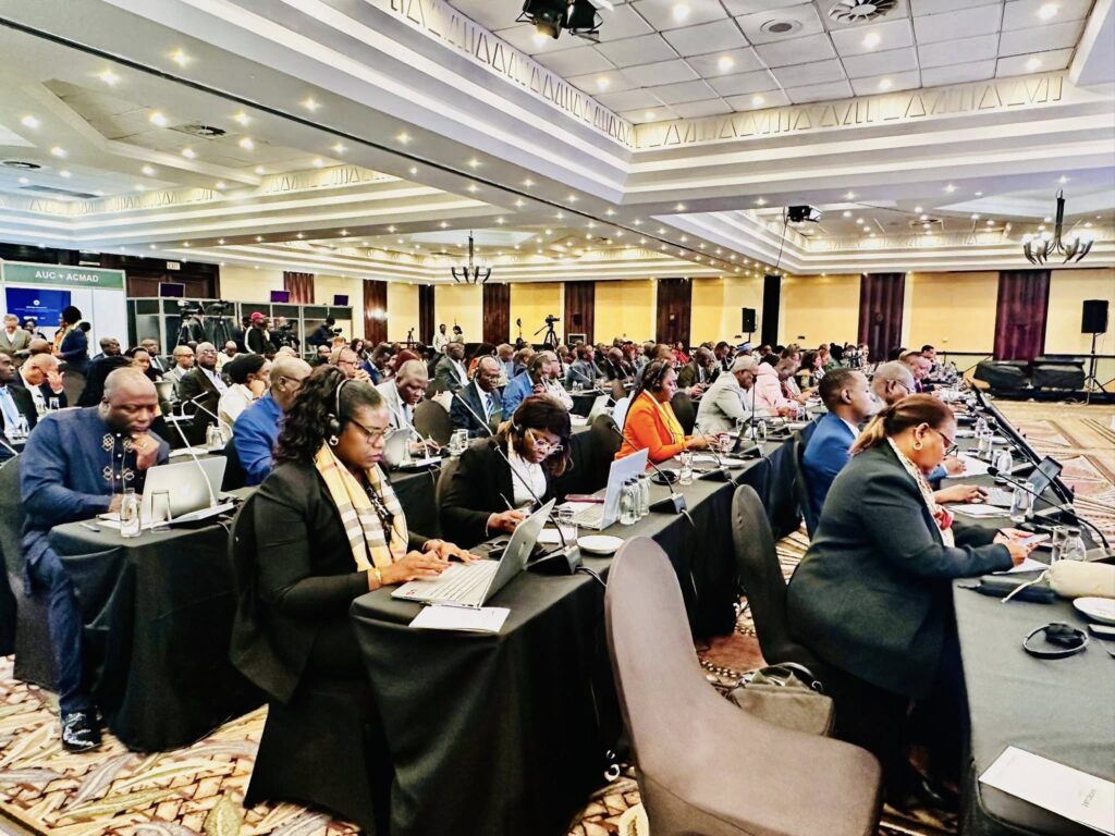 Delegates at the second ClimSA and SEWA Forum in Windhoek discussing climate resilience and early warning systems.