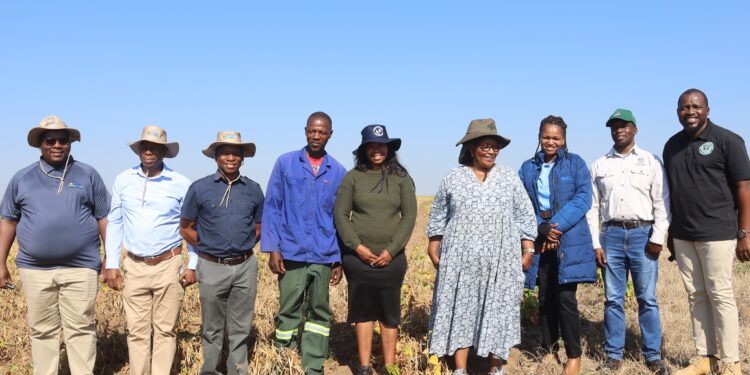 Deputy Prime Minister Thuli Dladla tours bean fields at Paradise Farm in Shiselweni, a key site under EWADE’s Hamba Ubuye Project aimed at enhancing food security in Eswatini.