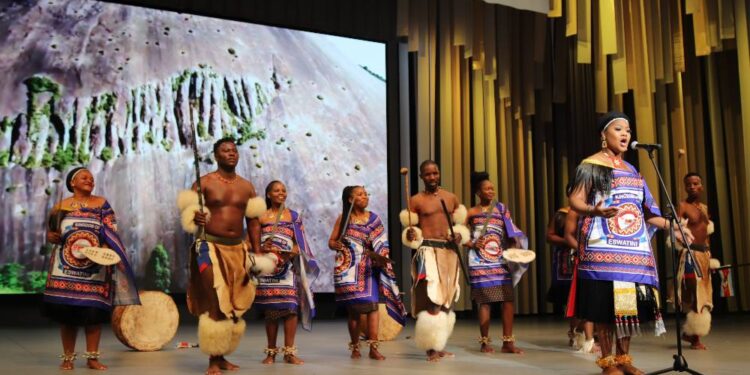 Members of the Eswatini cultural troupe perform traditional dances during Eswatini Day at Expo 2025 in Osaka, Japan, as part of celebrations honouring the Kingdom’s heritage and identity.