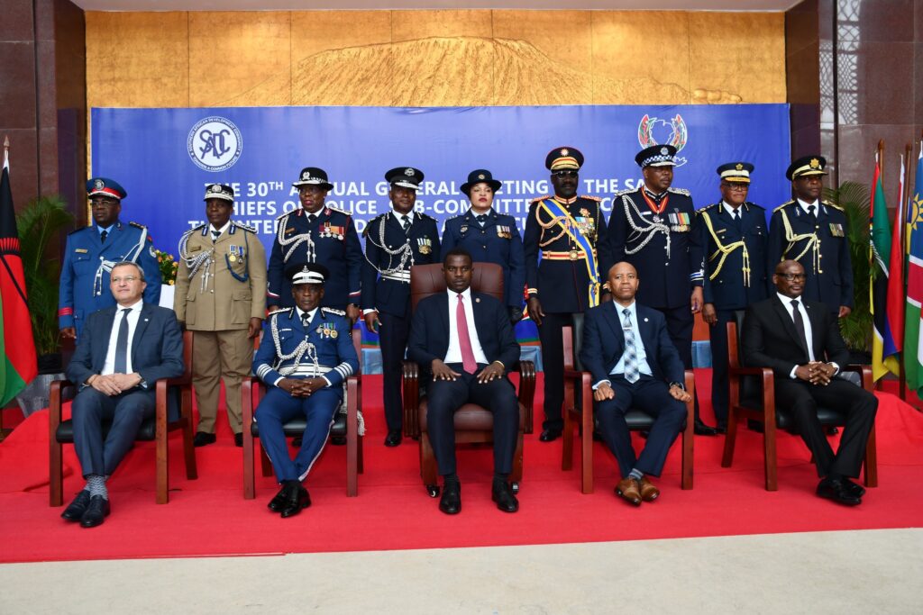 Key leaders from SADC's police forces concluding their summit in Dar es Salaam, committed to enhancing regional security and intelligence sharing.