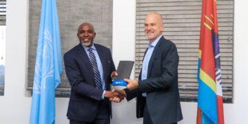 World Vision Southern Africa Regional Leader Matthew Pickard, UN Resident Coordinator George Wachira,