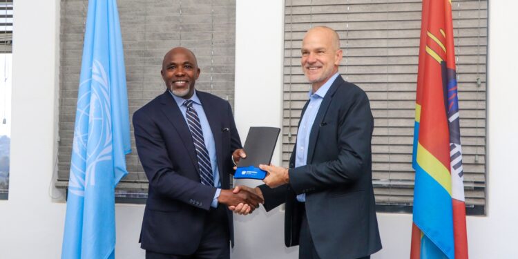 World Vision Southern Africa Regional Leader Matthew Pickard, UN Resident Coordinator George Wachira,