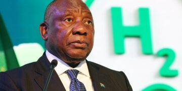 President Cyril Ramaphosa at the inaugural Africa Green Hydrogen Summit at the Century City Square, Cape Town.