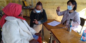 A resident from Mahlangatsha receives a free medical consultation from a member of the Taiwan Medical Mission during the community outreach. Photo: Supplied