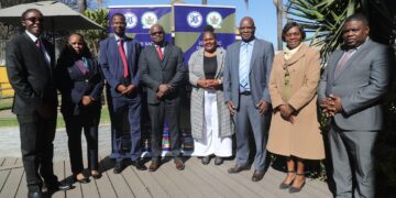 Members of the Regional Adjudication Committee and media coordinators during the 30th SADC Media Awards meeting held in Harare, Zimbabwe.