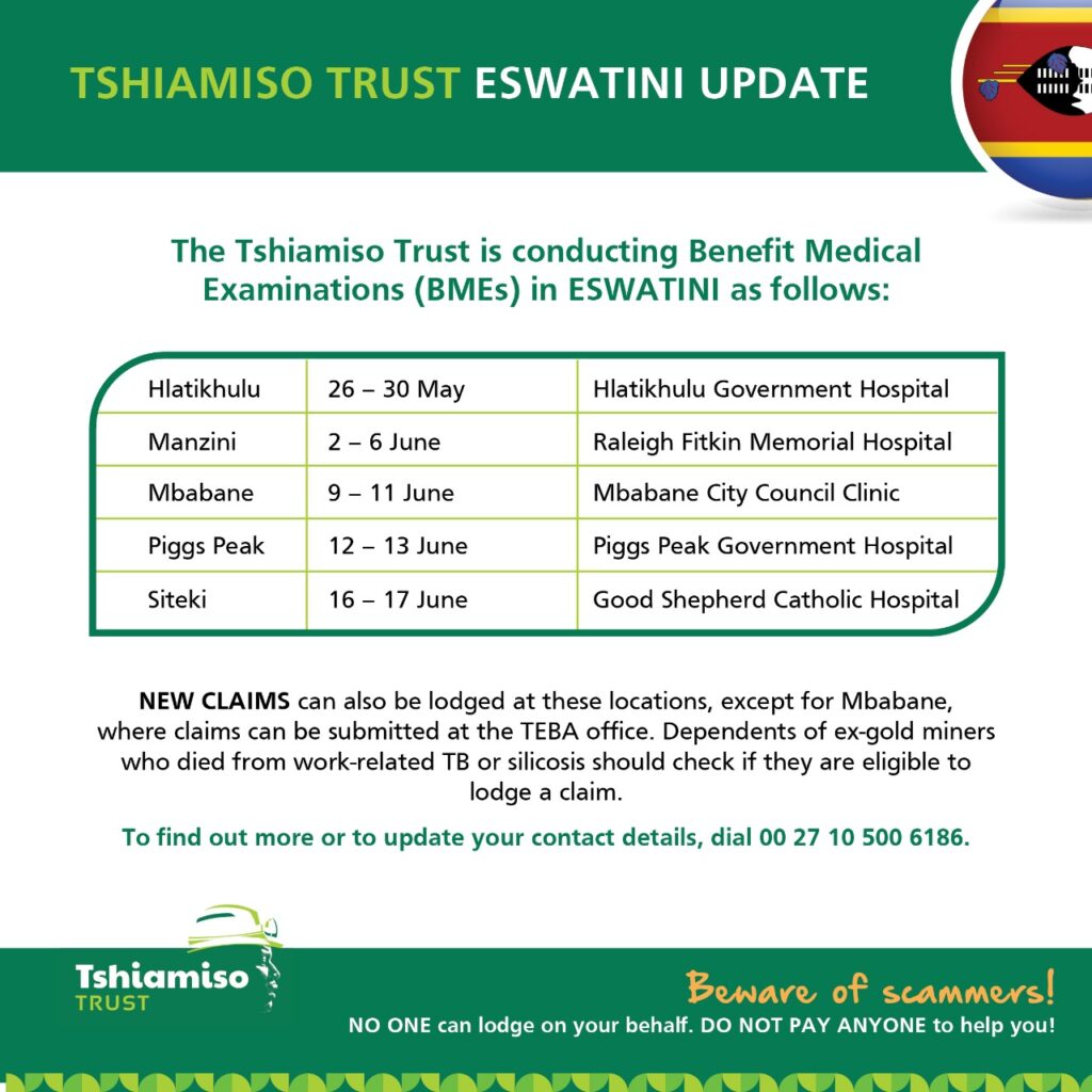 Announcement from Tshiamiso Trust