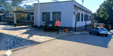 Outside the Mbabane Magistrates Court,