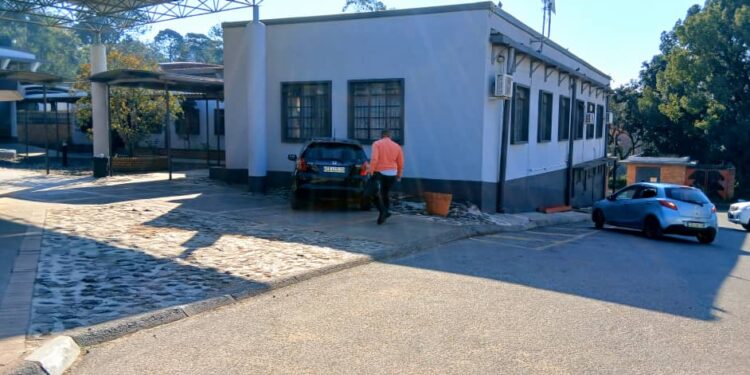 Outside the Mbabane Magistrates Court,