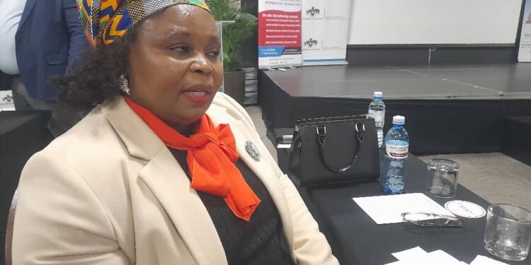 Maseyinisi Member of Parliament (MP) Nokuthula Dlamini making her remarks. (Pics: Nkosingiphile Myeni)