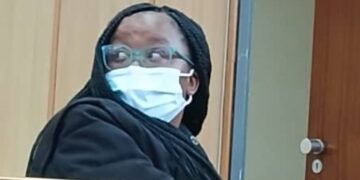 Candy Mndzebele seated in the dock during court proceedings. Photo: Lindelwa Myeni