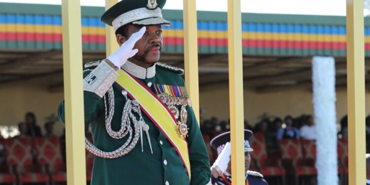 His Majesty King Mswati III delivers his address during the 17th Correctional Services Day at the Correctional Services College in Matsapha