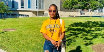 Mbali Nosizo Dlamini pictured at Drexel University in Philadelphia, where she is participating in the Mandela Washington Fellowship for Young African Leaders.