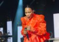 Nothando Hlophe ministers in song during her electrifying live recording of A New Dawn at the Mavuso Exhibition Centre. | Photo: Lenhle DreamFlower Mkhonkocy