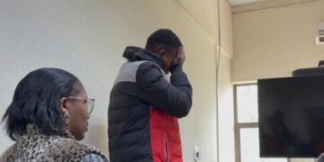 Thando Dube appeared at the Manzini Magistrates Court charged with murder. (Courtesy pic)