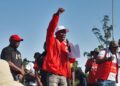 TUCOSWA President Bheki Mamba during the Workers Day commemoration (pic: Nkosingiphile Myeni)