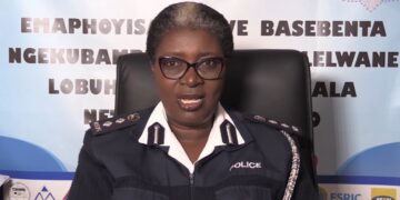 Chief Police Information and Communications Officer, Senior Superintendent Phindile Vilakati, addressing the media on the police’s new campaign to tackle the rising cases of missing children in Eswatini.