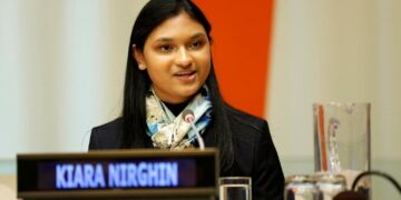 Kiara Nirghin at the Commemoration of International Women's Day 2019 at United Nations UN Women/Ryan Brown,