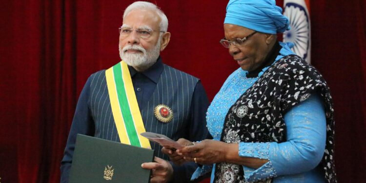 President Netumbo Nandi-Ndaitwah and Indian Prime Minister Narendra Modi officially open a new bilateral cooperation initiative during the state visit in Windhoek.