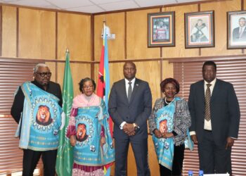 Prime Minister Russell Mmiso Dlamini during a meeting with the African Commission on Human and Peoples’ Rights delegation at the Cabinet Offices in Mbabane.