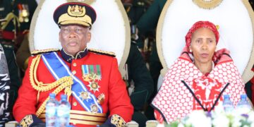His Majesty King Letsie III and Her Majesty Queen ‘Masenate Mohato Seeiso have arrived at the venue. With their arrival, the official proceedings of His Majesty’s 62nd birthday celebration are now underway. (Photos by Lerato Tanka)