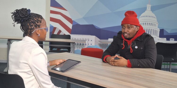Mzwandile "Lution" Nxumalo during his insightful interview on Eswatini TV's Young Climber.