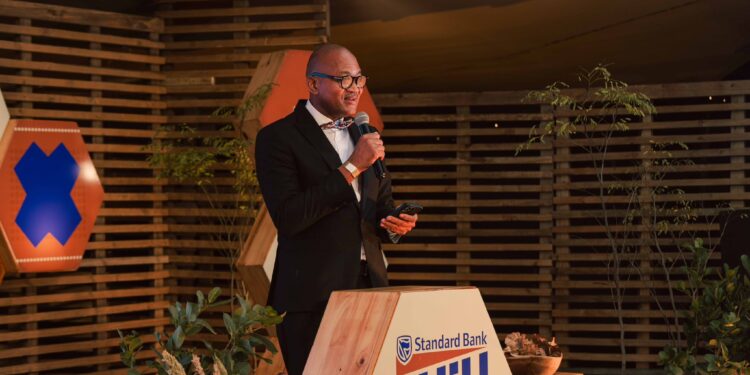 Standard Bank Eswatini Chief Executive Mvuselelo Fakudze delivering remarks during the official launch of the 2025 Luju Food & Lifestyle Festival at House on Fire on Friday evening.