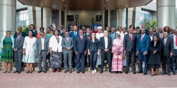 African parliamentarians engage in a training session on artificial intelligence and data privacy during the Africa Digital Parliamentary Summit in Lusaka, Zambia.