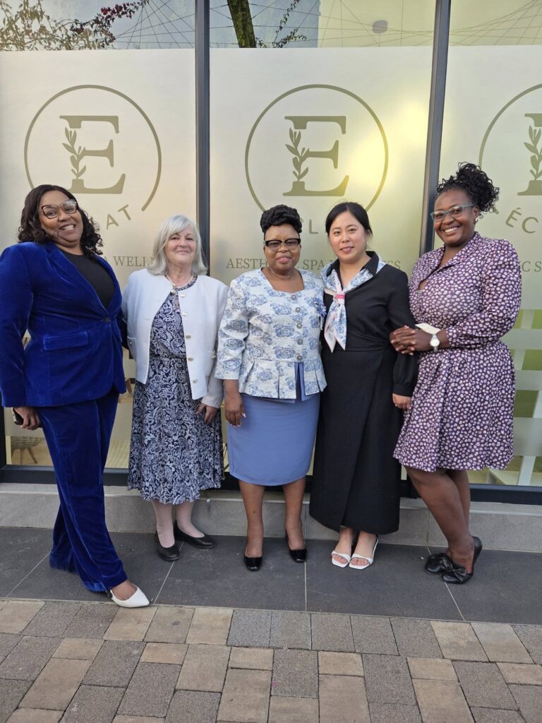 Minister Jane Mkhonta-Simelane with the owner of Eclat Spa and invited guests at the official opening event. Photo by Eswatini Tourism