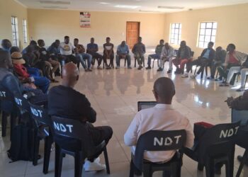 Men and boys during a group session at the Ndunayithini community dialogue hosted under Sigwe Inkhundla.