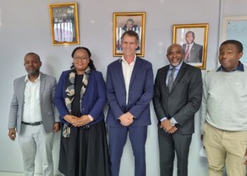 Minister of Finance with UNECA delegation during a preparatory meeting for the 2025 ICSOE summit in Mbabane.