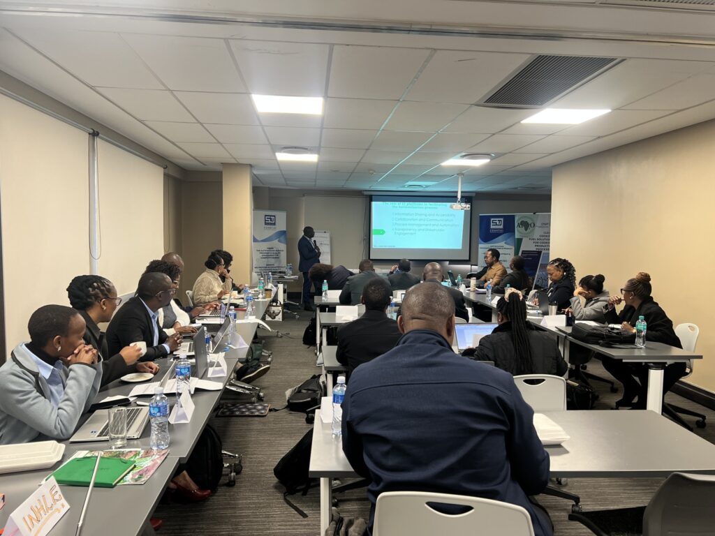 Participants engage during a session on harmonised African standards at the SWASA training facilitated by ARSO experts in Mbabane.