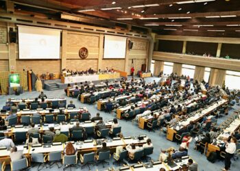 Delegates from 53 African countries, including environment ministers and key stakeholders, during the AMCEN@40 commemorative session in Nairobi. Photo by AMCEN Secretariat