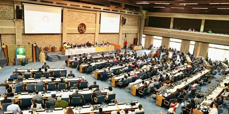 Delegates from 53 African countries, including environment ministers and key stakeholders, during the AMCEN@40 commemorative session in Nairobi. Photo by AMCEN Secretariat