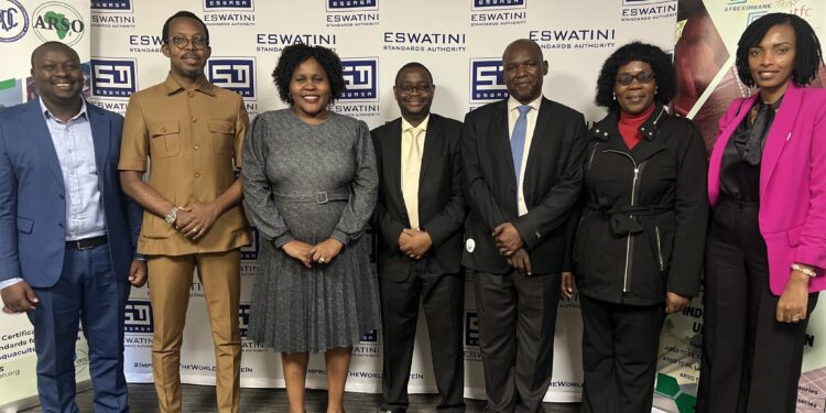 Delegates in a group photo following Day 2 of the SWASA training on harmonised African standards led by ARSO experts in Mbabane.