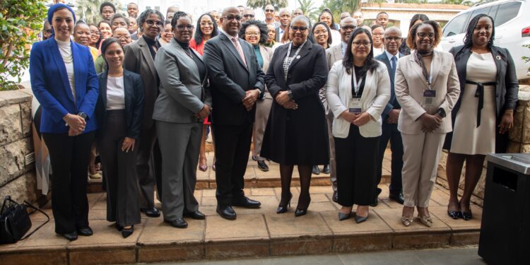 ChatGPT said: Participants of the AFI Inclusive Green Finance workshop pose for a group photo at the Happy Valley Hotel, Ezulwini.