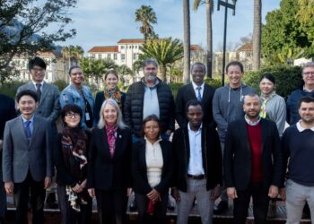Researchers from South Africa, Egypt, Kenya, and Japan gather at Stellenbosch University during the launch of the Hydrobioscapes joint research initiative on energy, agriculture, and water.