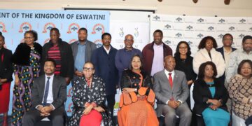 Senate President Lindiwe T. Dlamini, members of the Senate, Ministry of ICT officials, and RSTP facilitators pictured together during the AI in Governance Training workshop held at the Senate chambers.