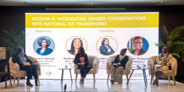 Panelists Prudence Mnisi, Pauline N. Ochieng, and Zanele Thabede-Vilakati engage during a gender-focused session on green finance, moderated by CBE’s Beverly Mavuso at the Happy Valley Hotel on July 24, 2025.