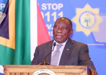 His Excellency President Cyril Ramaphosa officially opening and addresing the inaugural Policing Summit at the Emperors Palace Convention Centre in Gauteng Province.