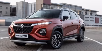 The Suzuki Fronx’s sleek coupé-inspired design and bold front grille make it a standout