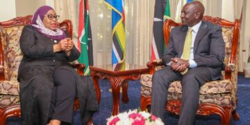 President-elect William Ruto meets with Tanzania's president Samia Suluhu ahead of the Inauguration ceremony.