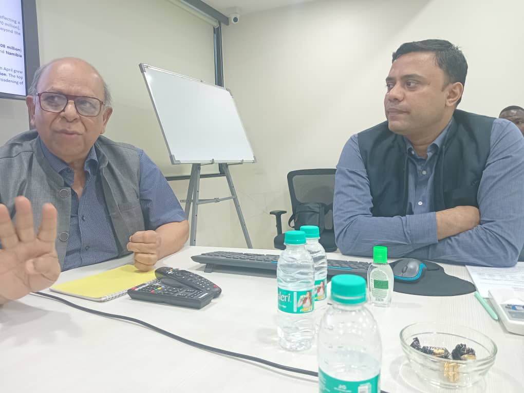 Sumanta Choudhury, Adviser at Pharmexcil, and Rollins John, Director of Pharmexcil, during a business session in Mumbai | Supplied