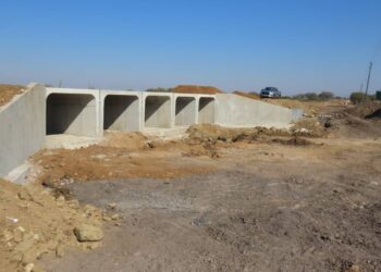 The nearly completed low-level bridge at Malibeni, set to improve safe access for residents, students, and healthcare services.