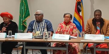 African Commission delegation during their visit to Eswatini, meeting government officials and civil society groups.