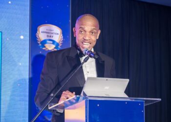 Commissioner General Brightwell Nkambule addresses clients during the ERS Client Appreciation Day event. Photo by ERS